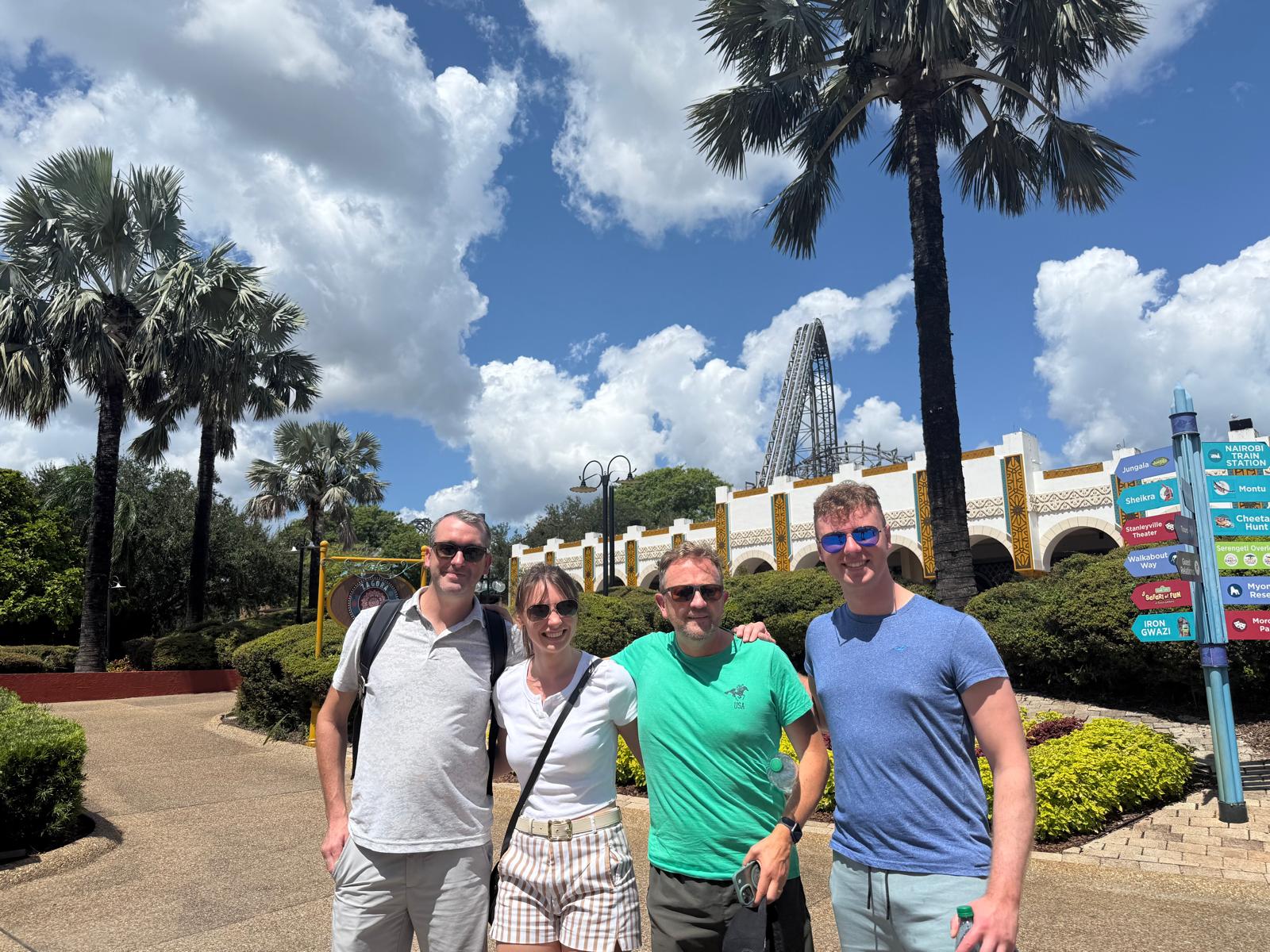 WhatsExposed team at theme park